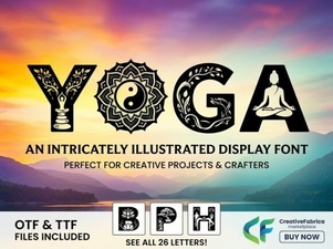 Yoga Font for Mindful Design and Creative Projects