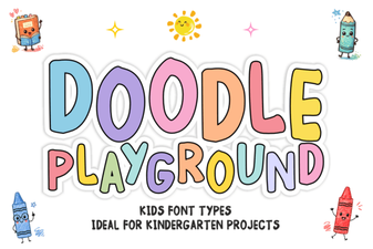 Creative Typography Playground with Doodle Font