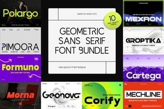 Modern Geometric Sans Serif Font Bundle for Creative Projects