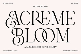 Acreme Bloom Font: Elegant Typography for Creative Projects